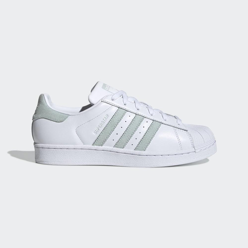 Originals Adidas Superstar Dama Romania - Albi/Verzi/Negrii EE7401